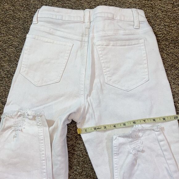 Tinseltown White Distressed Women Jeans Size 5 - Picture 4 of 11